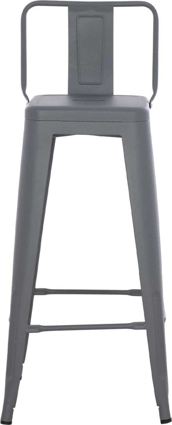 Kovinski barski stol Melita z naslonom v sivi barvi FH8643.10 43x43x100 cm