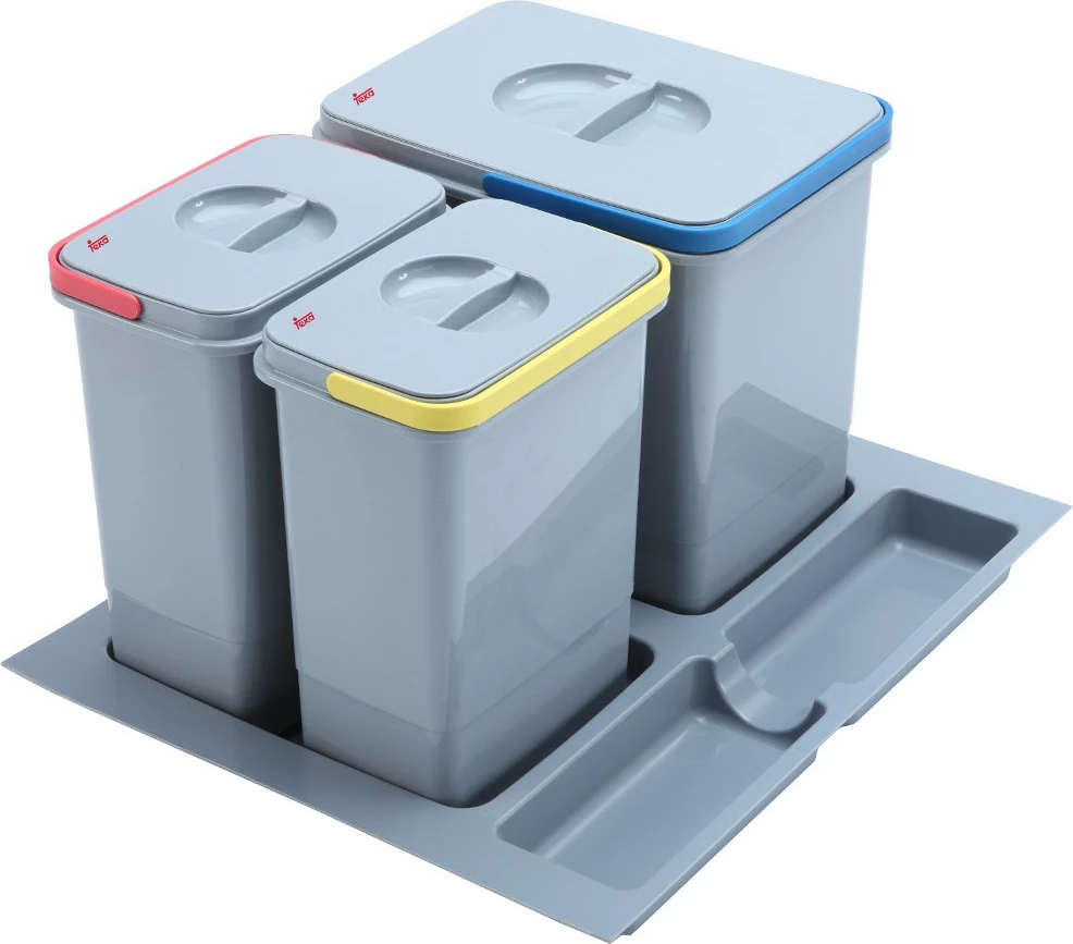 Set košev TEKA ECO EASY 60, 22 L, 3 kosa, siva