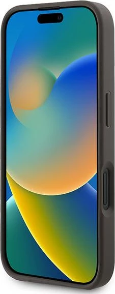 Ovitek za telefon 4G Bottom Stripe za iPhone 16 Plus 6,7", Guess, rjav