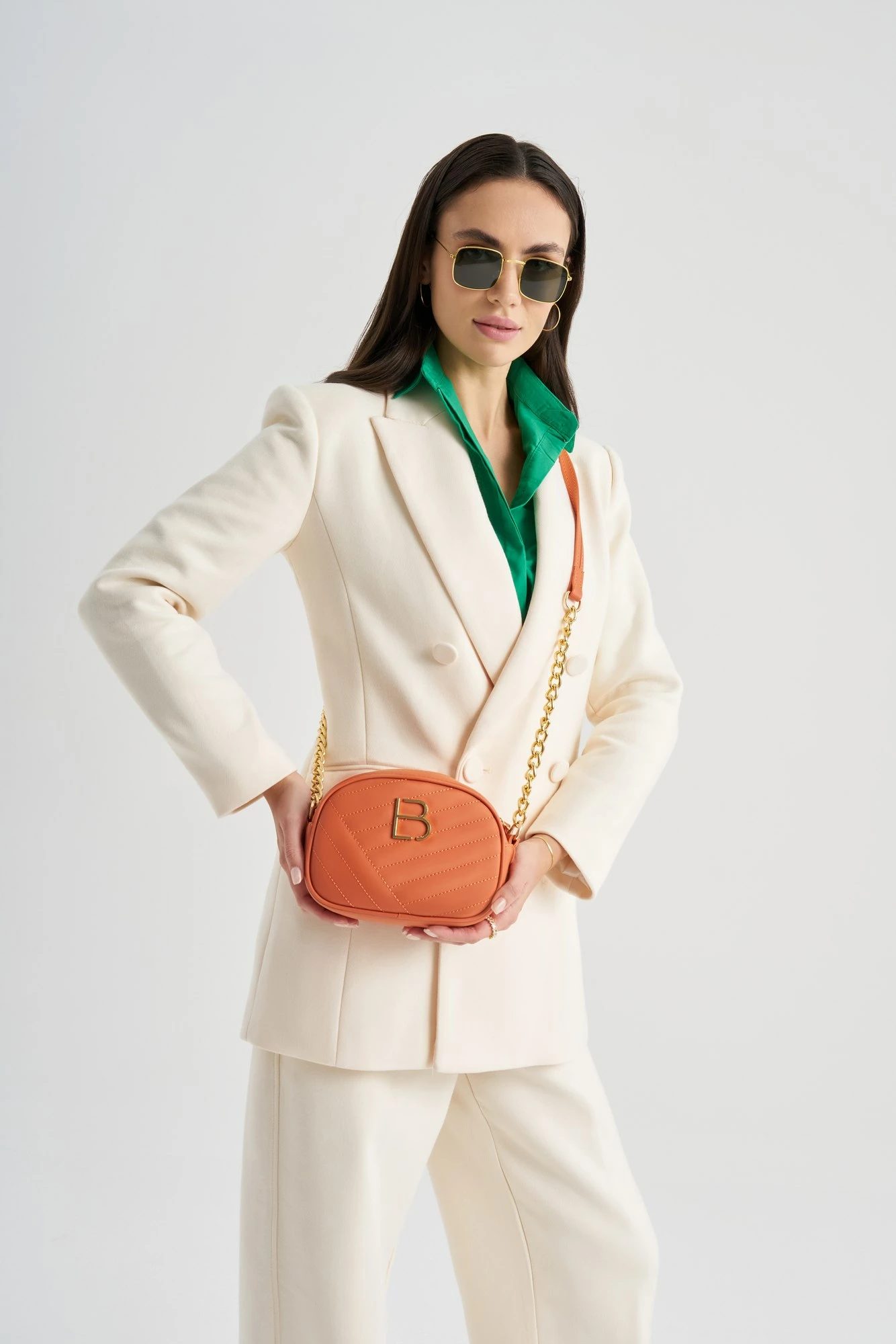 Crossbody torbica oranžna Lucky Bees, 1298