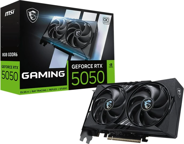 Grafična kartica GeForce RTX 5050 8G GAMING OC, MSI, 8 GB GDDR6, črna