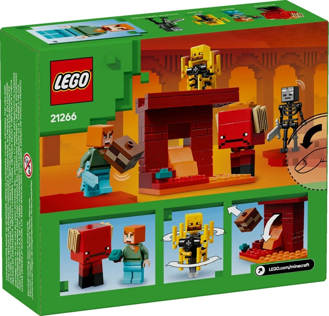 Igralni komplet Minecraft, LEGO 21266 The Nether Lava Battle