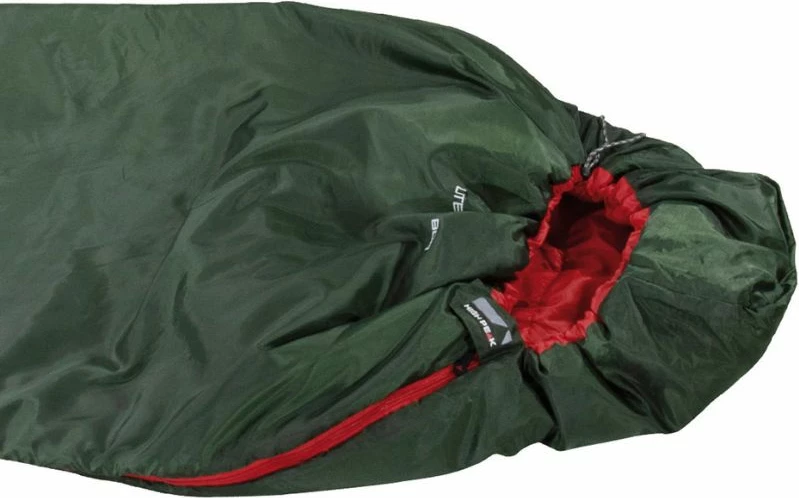 Spalna vreča High Peak Lite Pak 800, za pohodništvo in kampiranje, rdeče-zelena