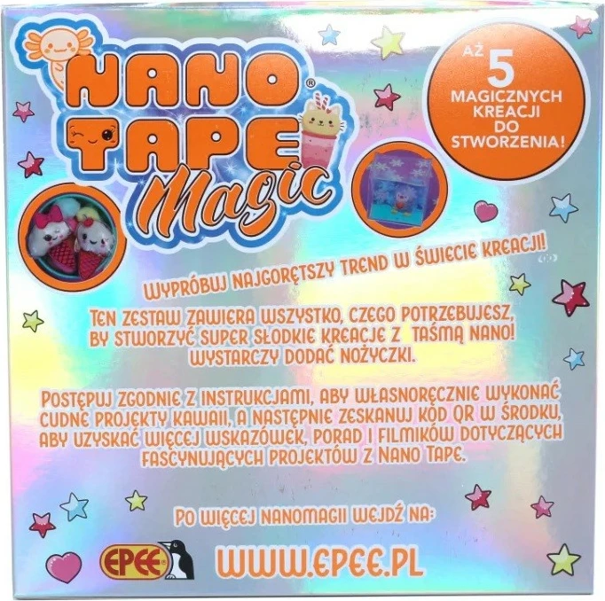 Ustvarjalni DIY set za 5 projektov, večbarven, Nano Tape Magic Kawaii Classic Epee EP60511/05139, 6+