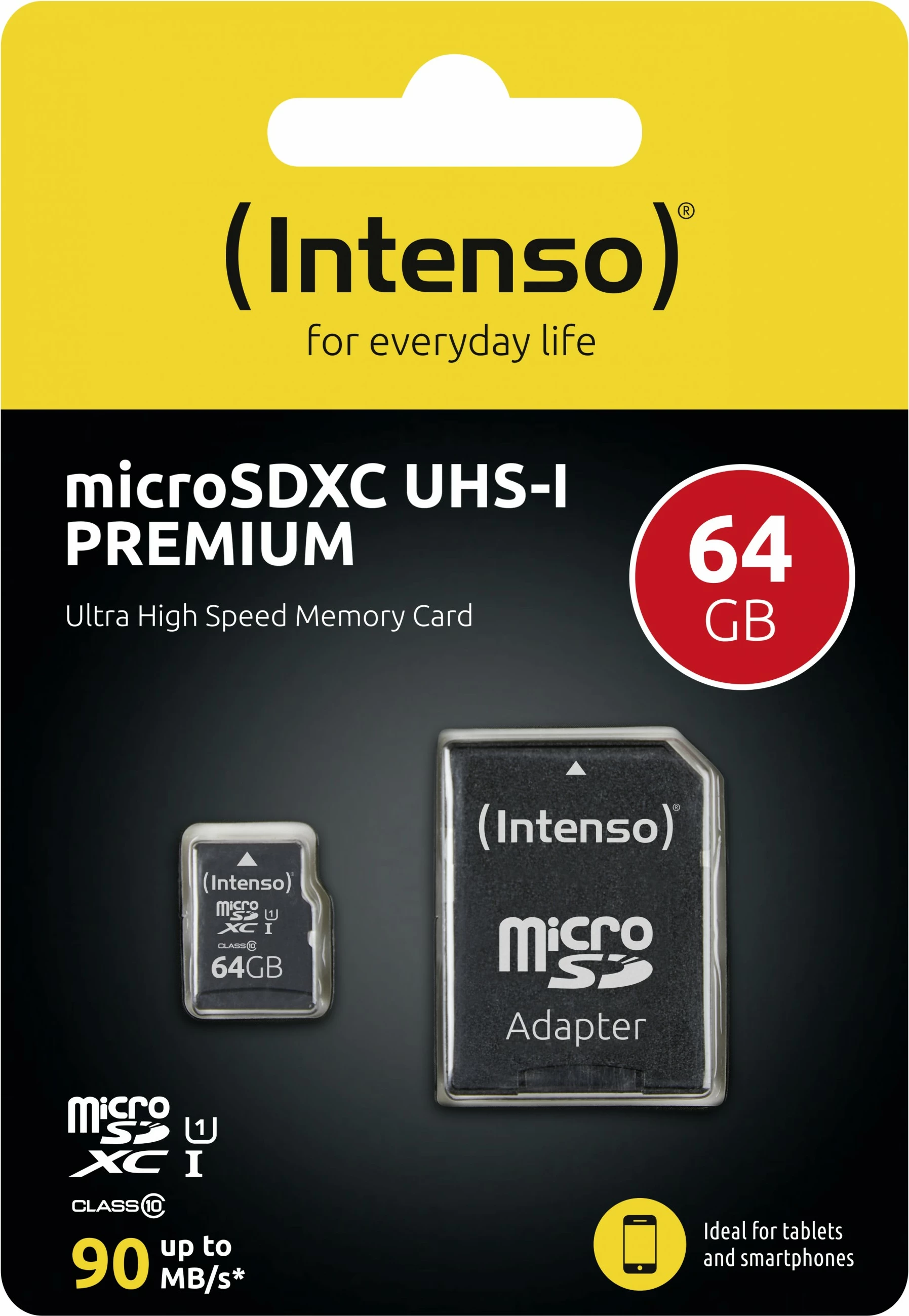 MicroSDXC kartica Intenso 3423490, 64 GB, Class 10, UHS-I, 90 MB/s