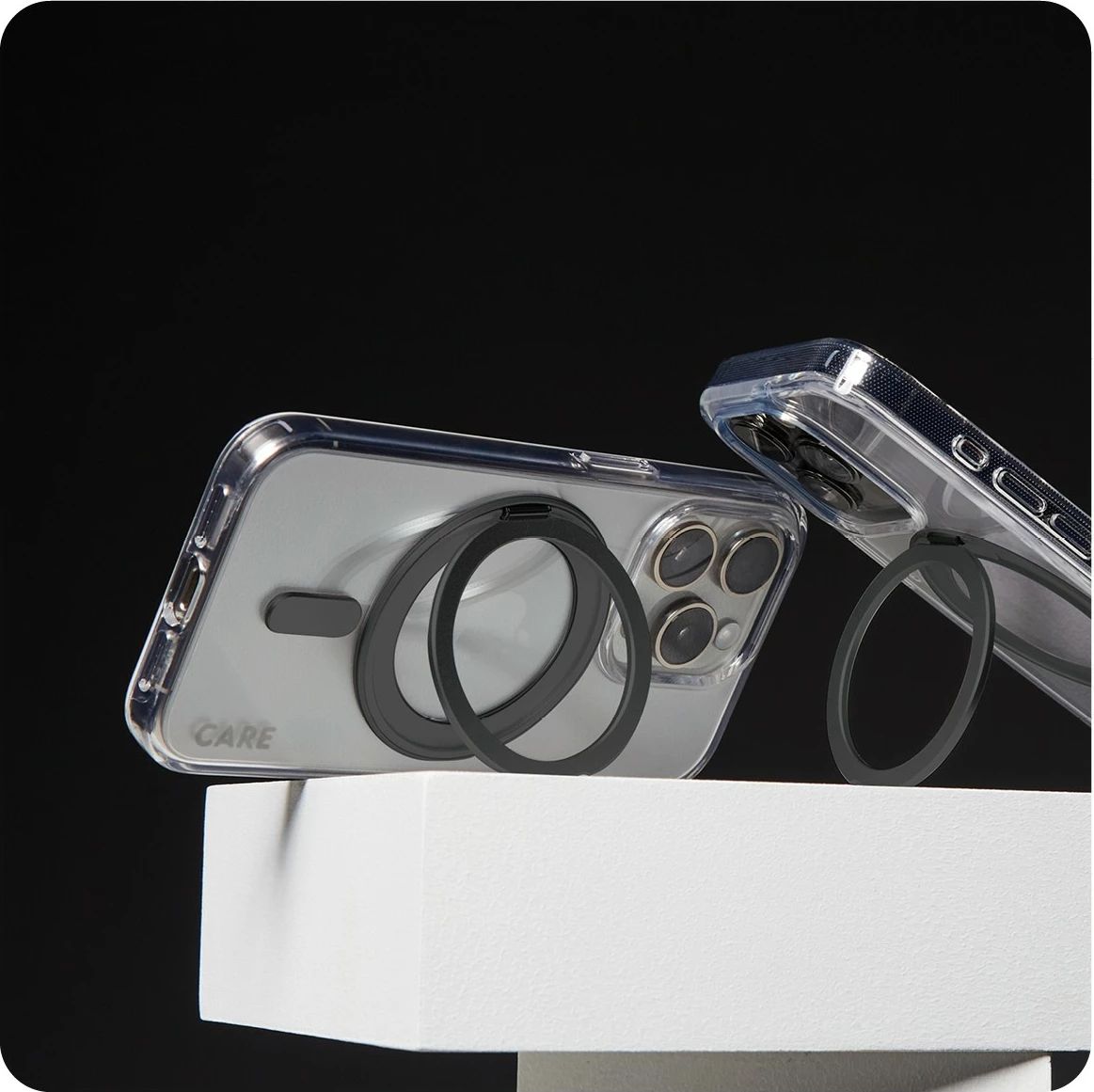 Prozoren ovitek PanzerGlass CARE Case, iPhone 16, MagSAFE, stojalo (Kickstand)