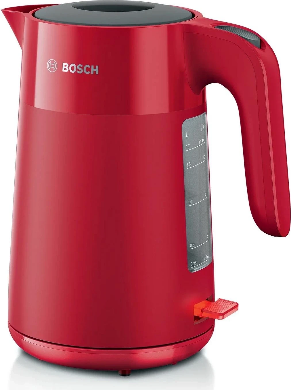 Električni čajnik 1,7 l, 2400 W, rdeč Bosch TWK2M16
