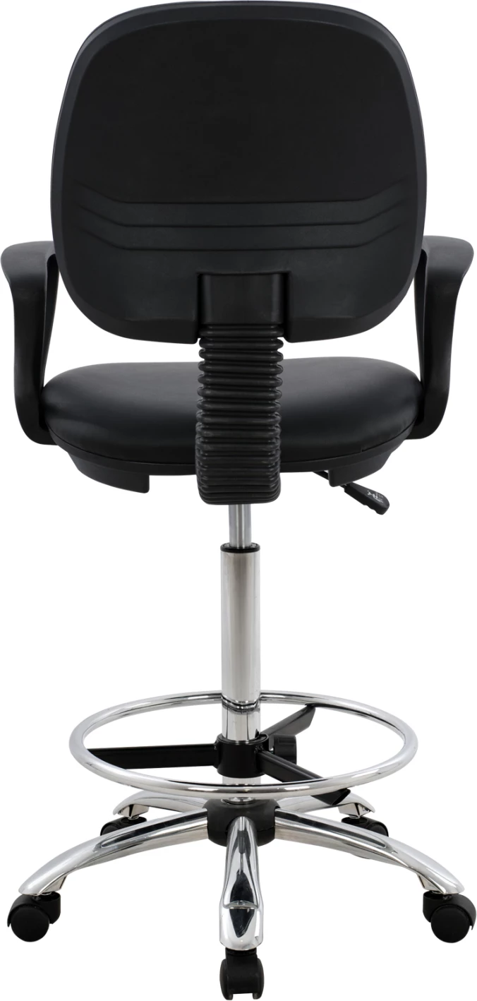 Pisarniški stol VEGAR FH1042.01 z obodno oporo za noge-visok sedež-črna 56,5x60x136Hcm