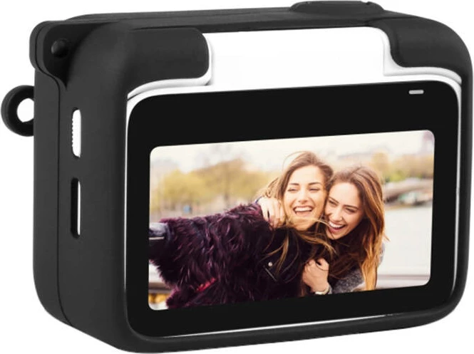 Silikonski ovitek za Insta360 GO 3 Puluz PU876B s pokrovčkom leče, črn