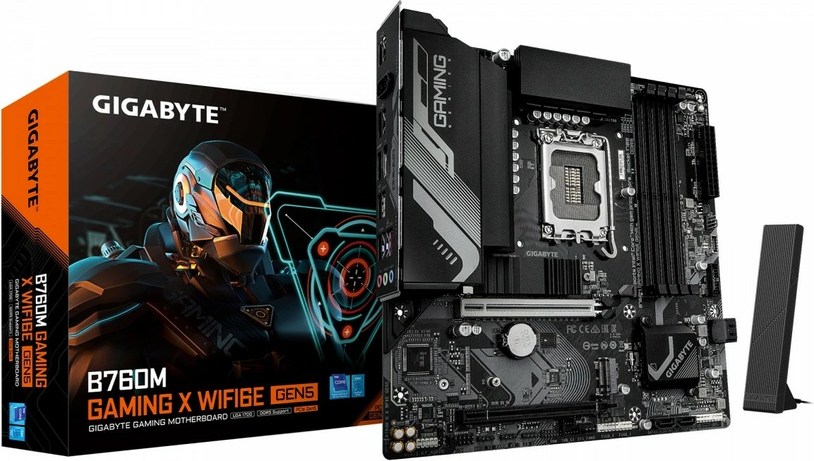 Matična plošča B760M Gaming X WiFi 6E GEN5, Gigabyte, Intel B760, LGA1700, 4x DDR5, PCIe 5.0, mATX