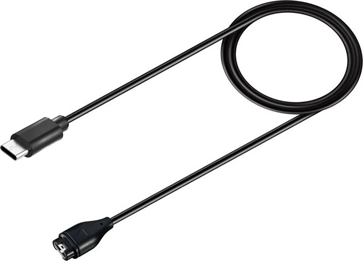 Magnetni polnilec za pametne ure, Hurtel za Garmin, USB-C, 1 m, črn