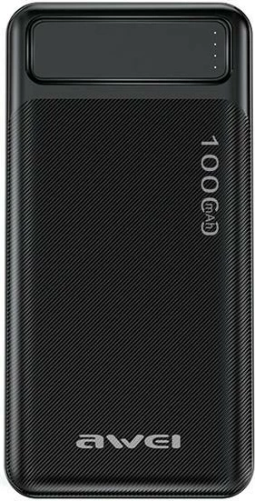 Prenosna baterija AWEI P5K, 10000mAh, 2xUSB 2.1A, črna