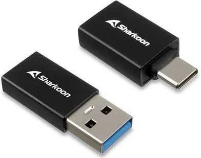 Adapter USB za pretvorbo USB-A v USB-C in USB-C v USB-A Sharkoon OfficePal, 2 kosa, črn