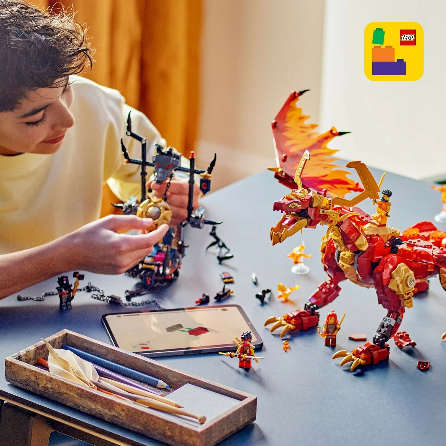 Set za gradnjo Ninjago Quelldrache der Bewegung, LEGO 71822, večbarven