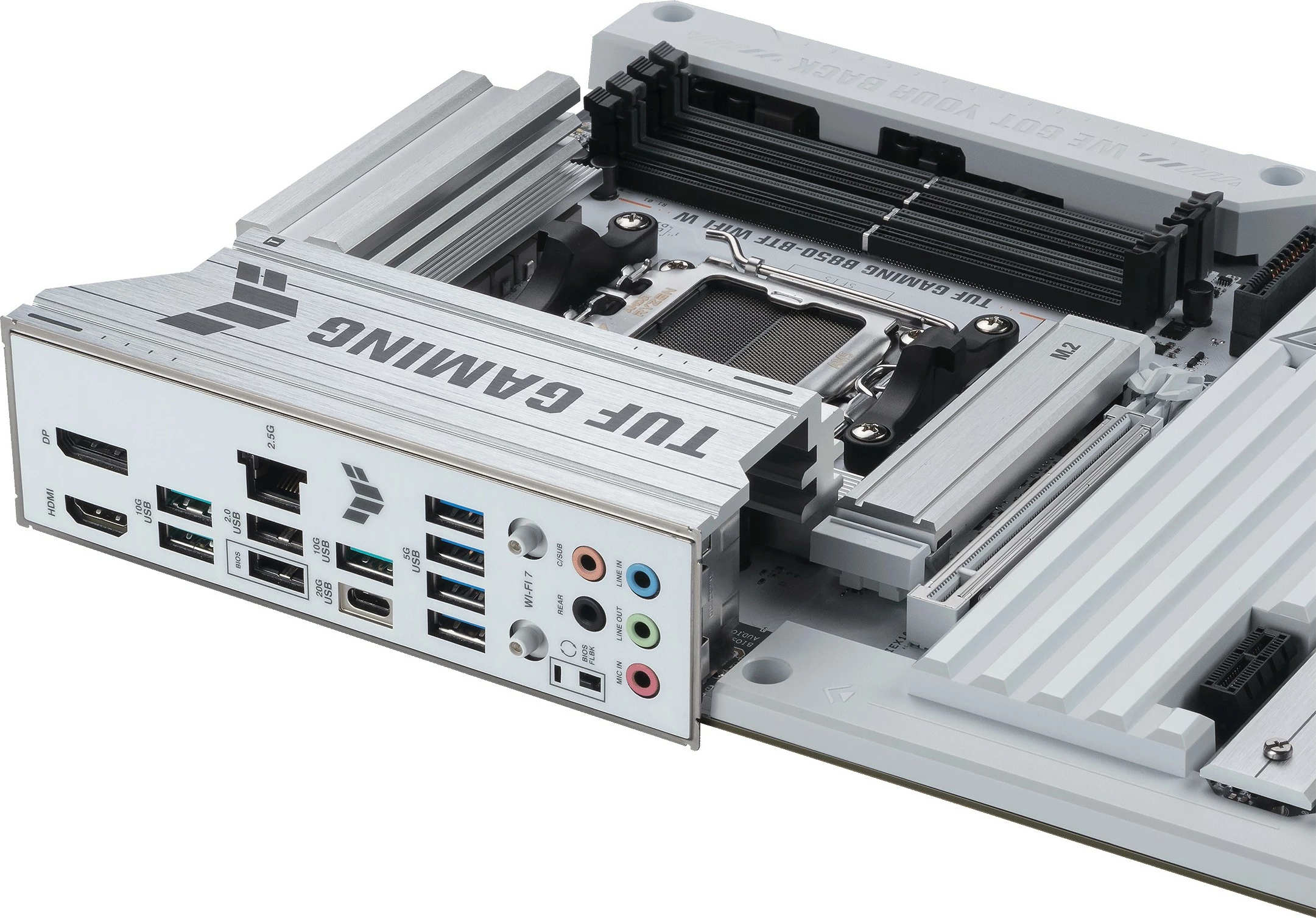 Plošča ASUS TUF GAMING B850-BTF WIFI W, ATX, Wi‑Fi, bela