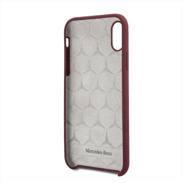 Zaščitni ovitek Mercedes Silicone Line za iPhone X/XS, rdeč