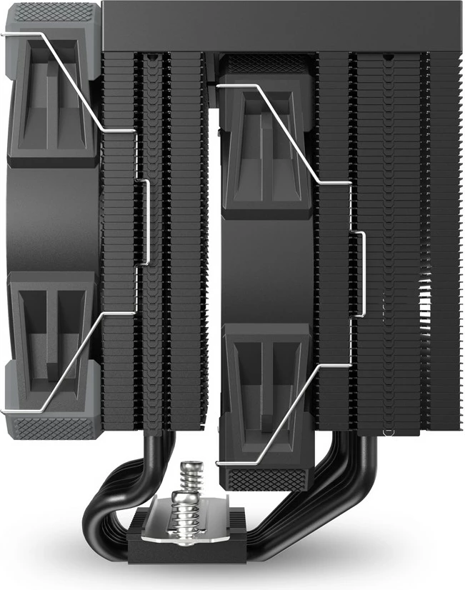 Zračno hlajenje Sharkoon A60 RGB, 2x120 mm, 6 toplotnih cevk, črno