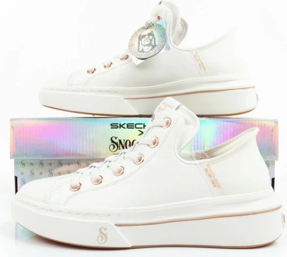 Superge, Skechers Snoop One-OG Leather Slip-Ins, bele