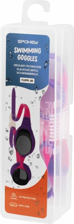 Plavalna očala za otroke Flippi Jr, Spokey, vijolične in rožnate