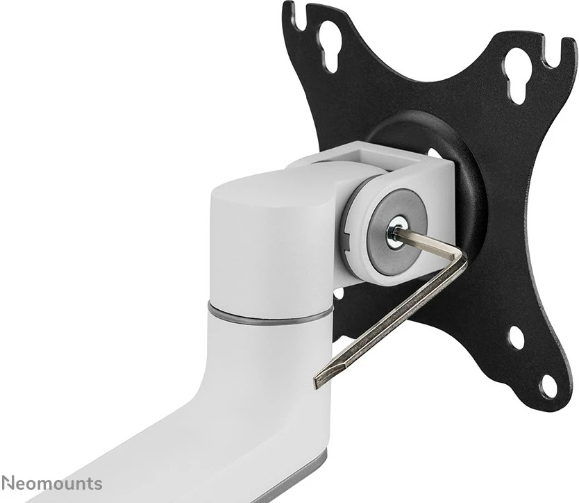 Nosilec za monitor 17–27", nosilnost 8 kg, VESA 100x100, bel — Neomounts DS60-425WH1