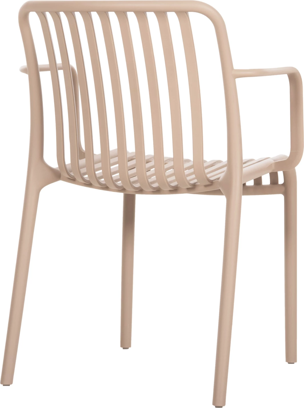 Vrtni naslanjač CONVEE FH6105.04 iz polipropilena v barvi kapučina 55x56x79H cm