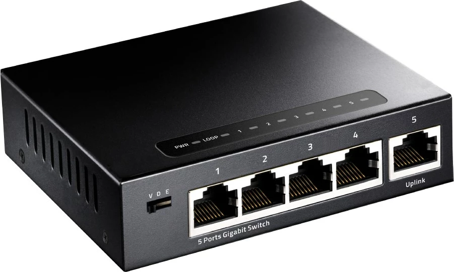 Gigabit Ethernet preklopnik Cudy GS105, 5 vrat, črn