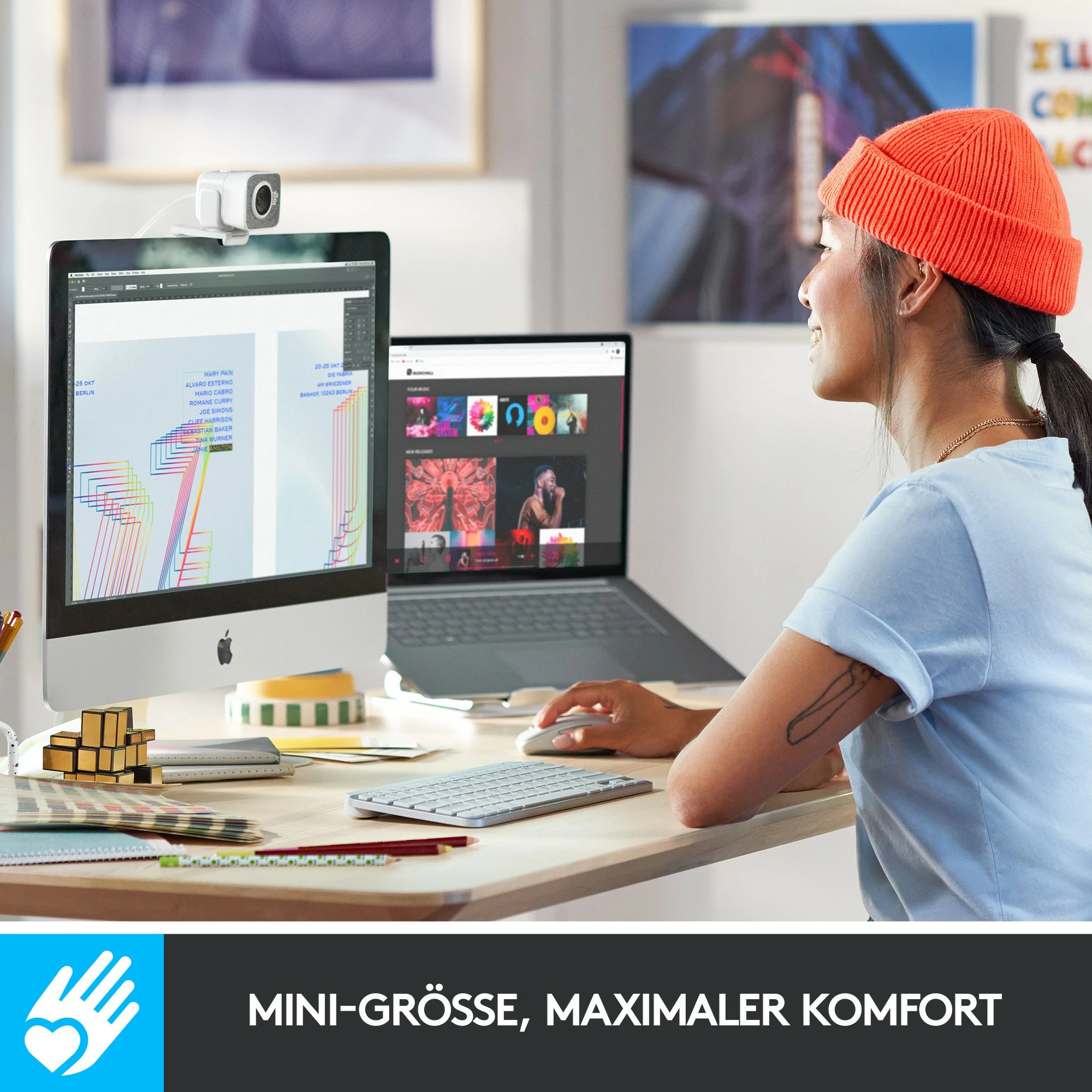 Kompaktna tipkovnica MX Keys Mini za Mac, Logitech, Mini, brezžična, Bluetooth, QWERTZ, LED, siva