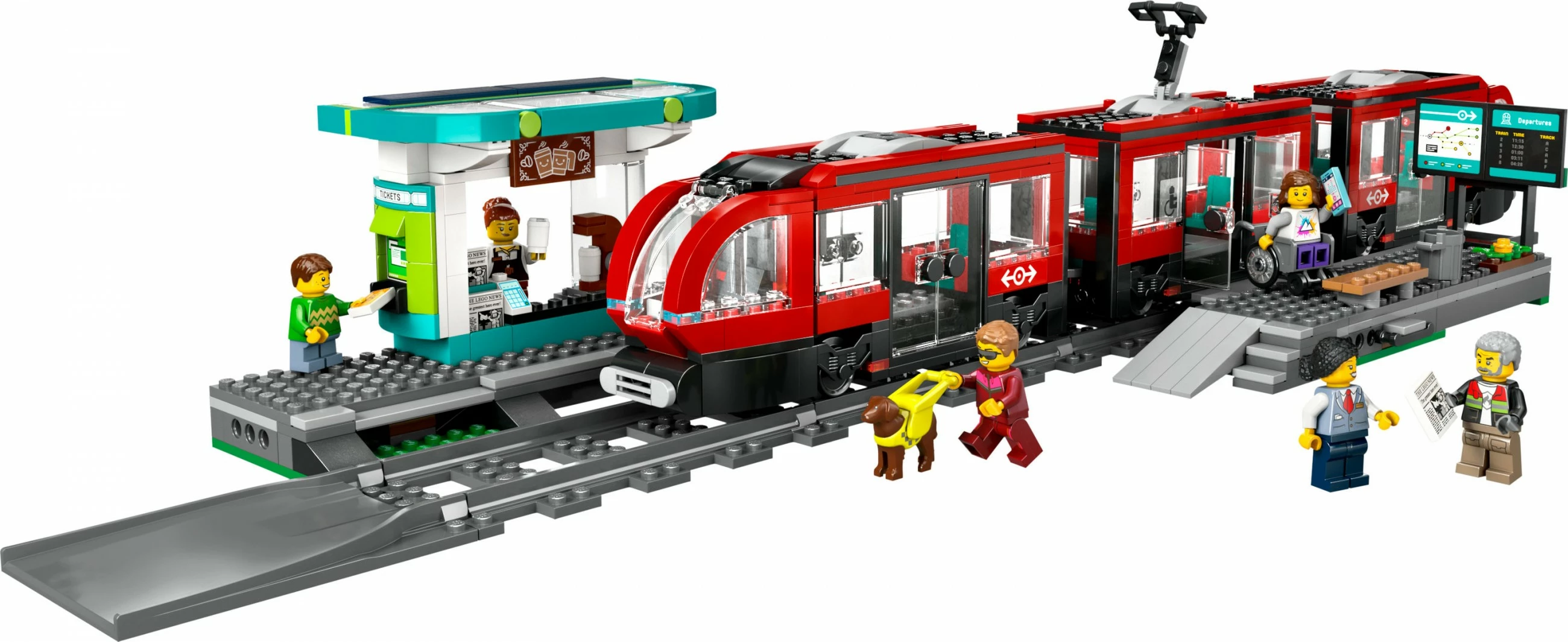 Moderen tramvaj z postajo LEGO City 60423, 811 kosov, večbarven