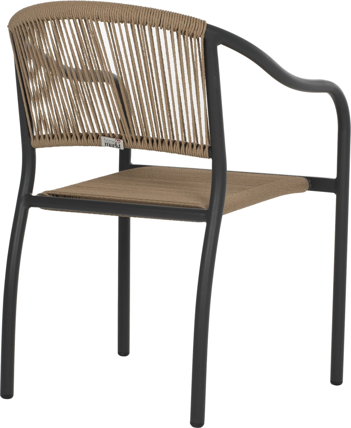 Stol iz aluminija FH5856.02 ogleno siva s PE pleteno vrvjo 57x63x80H
