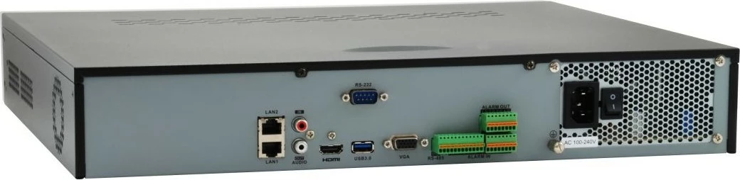 NVR, 4 reže, 32 kanalov, H.265, 3840 x 2160, črn, srebrn LevelOne NVR-1332