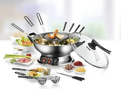 Set za fondue, 6 oseb, 2 L, črn, UNOLD 48746