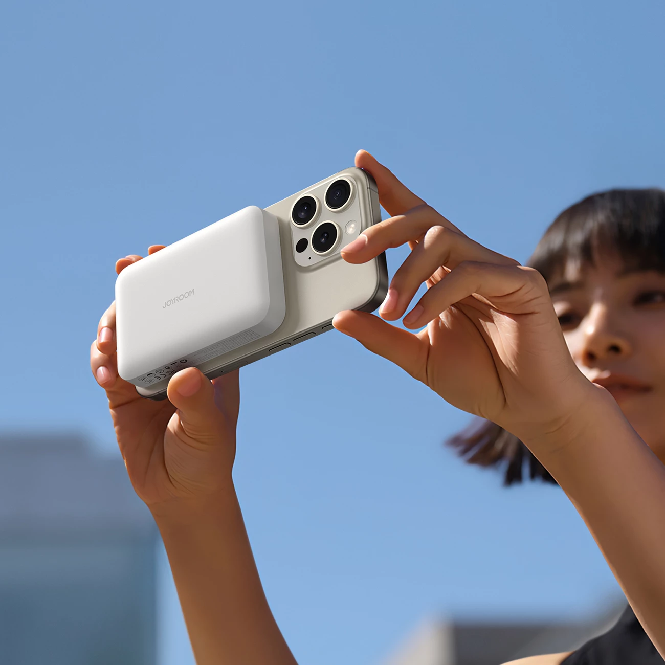 Powerbank 10000 mAh, 20 W, MagSafe in Qi, Joyroom JR-W020, USB-C/USB-A, 2 vrata, kabel USB-C 0,25 m, bel