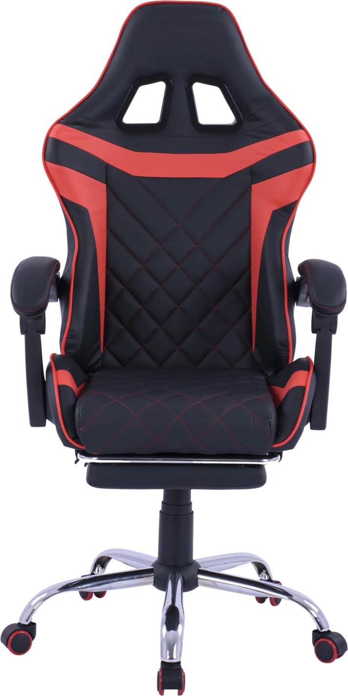 Igralni naslanjač z nagibnim naslonom in stopalko FH1157.01 Črno-Rdeča