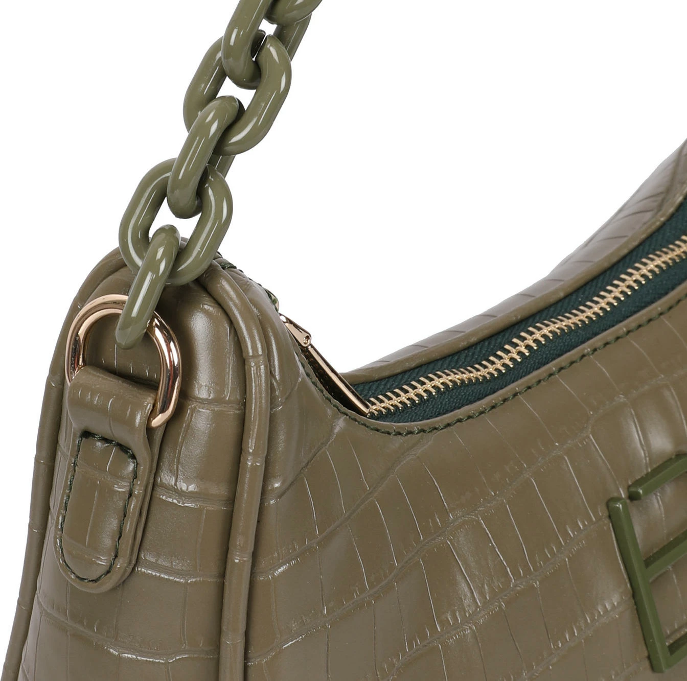 Torba za čez ramo, zelena, Croco Lucky Bees, 265