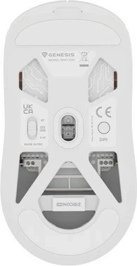 Ergonomski brezžični igralni miš Genesis Zircon 660 Pro, 26.000 DPI, 6 gumbov, bela