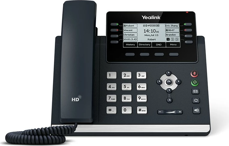 IP telefon Yealink SIP-T43U, 12 linij, siv