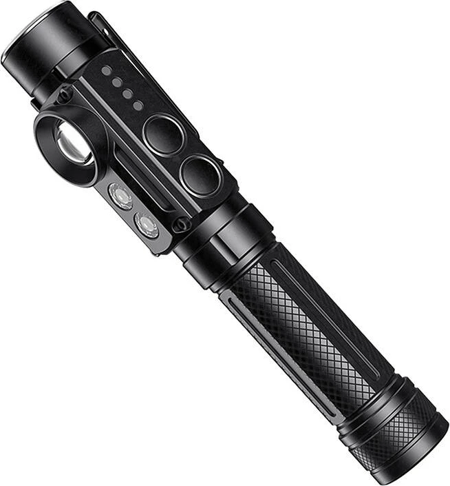 Ročna svetilka Superfire J05, 380+450 lm, USB-C, črna