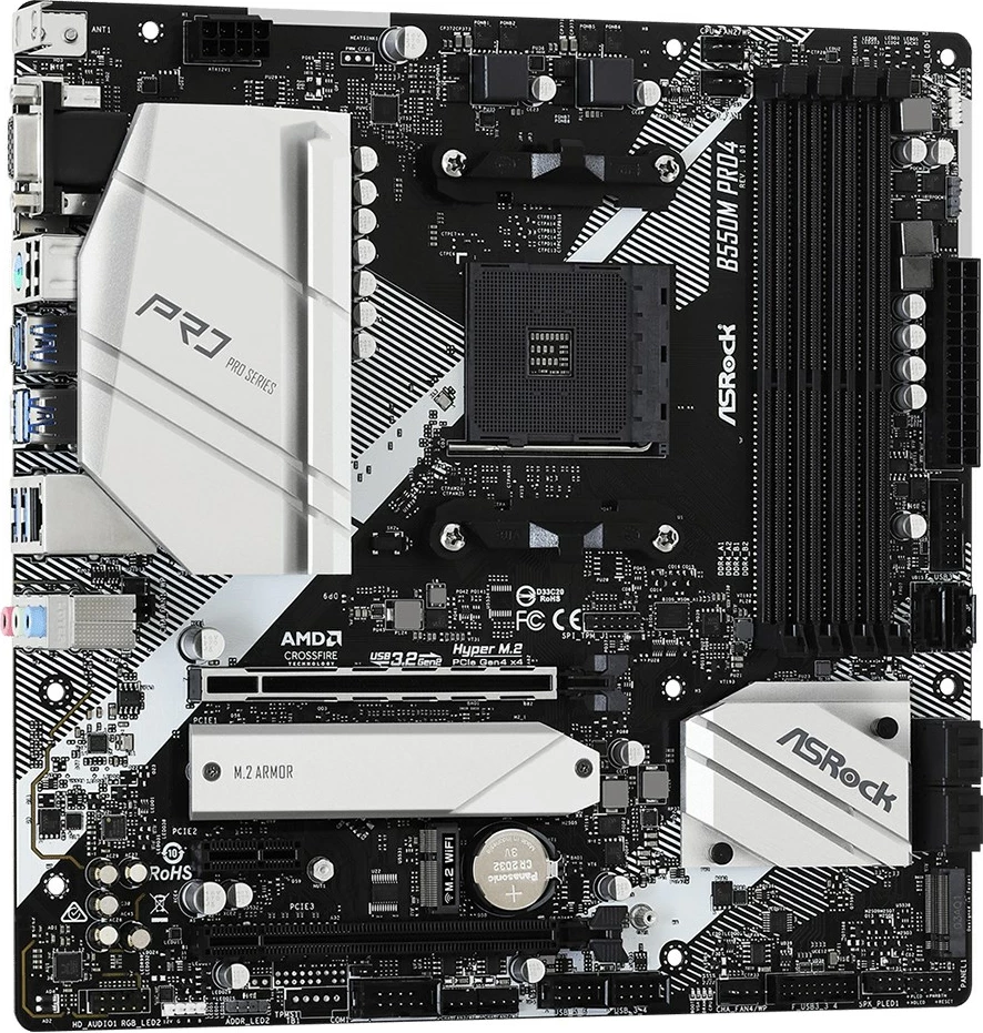 Matična plošča Asrock B550M Pro4, Socket AM4, micro ATX