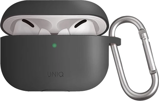 Silikonski ovitek za AirPods Pro UNIQ Vencer, s karabinom, siv