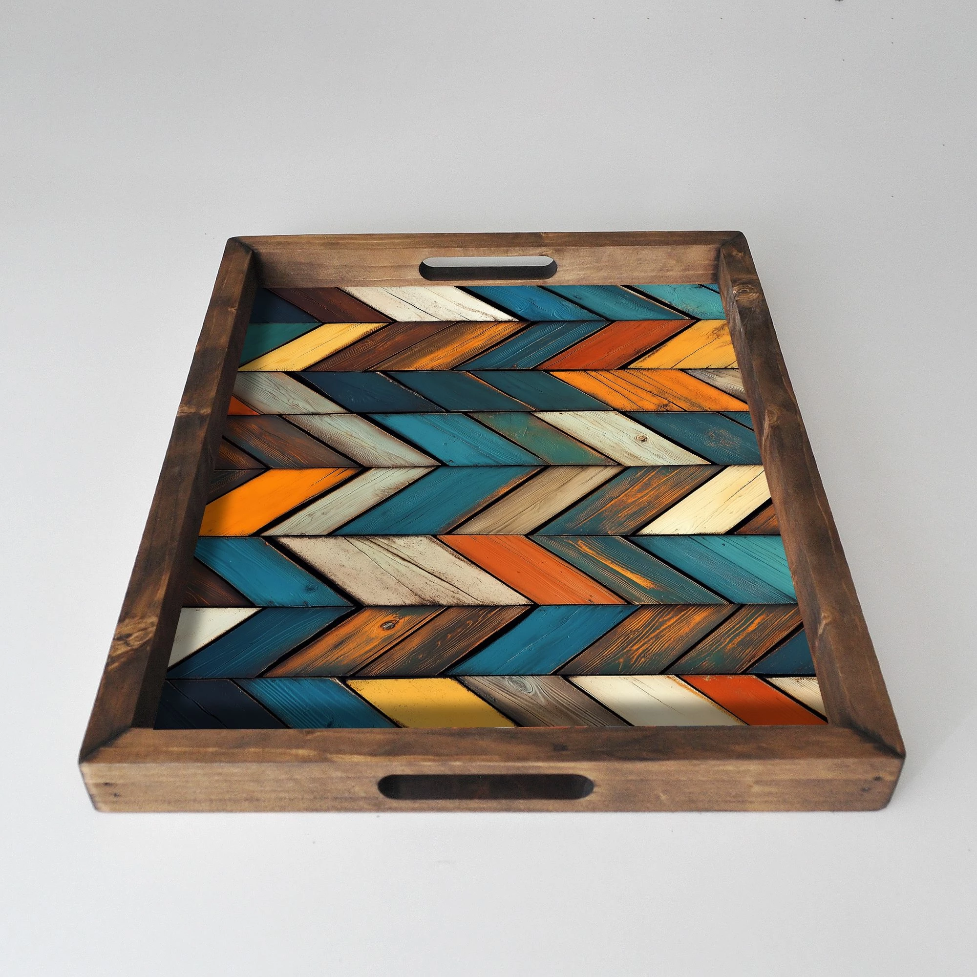 Leseni pladenj, večbarven, Evila Originals, REF027