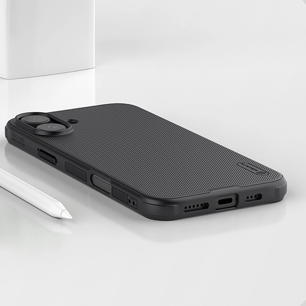 Ovitek za telefon Nillkin Super Frosted Shield Pro Magnetic za iPhone 16, črn