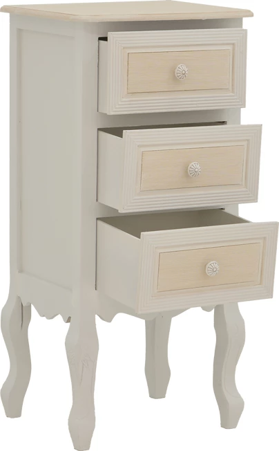 Komoda z predali Joliene Inart, naravno-antika, MDF 40x34,5x82 cm