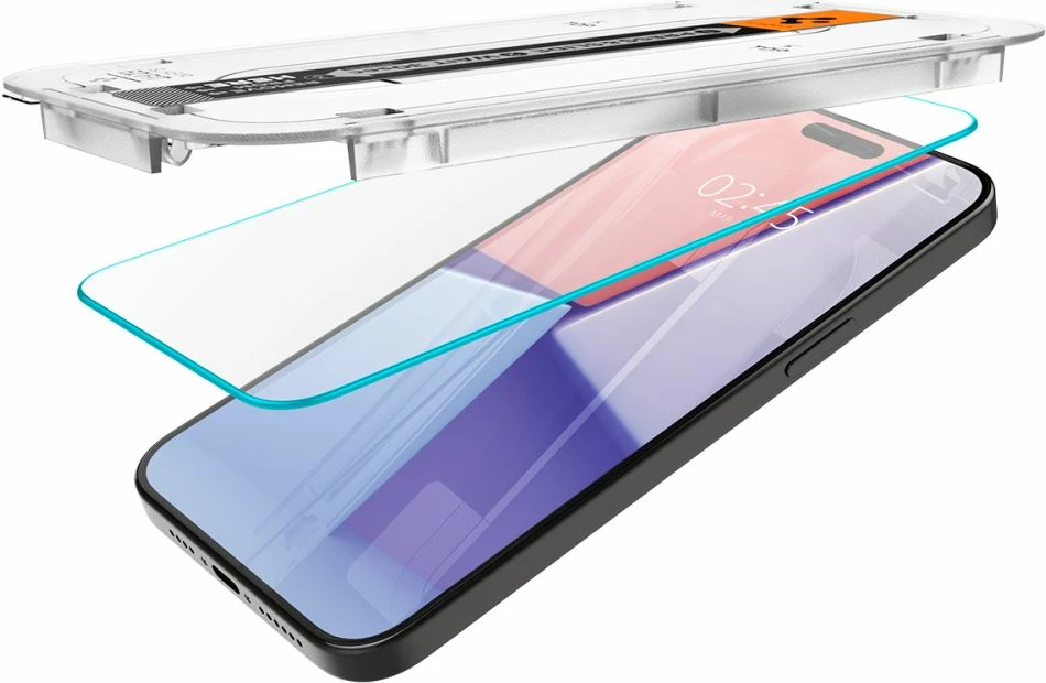 Zaščitno kaljeno steklo Glas.tR EZ Fit, Spigen, za iPhone 15 Pro Max, 0,2 mm 9H, 2 kosa