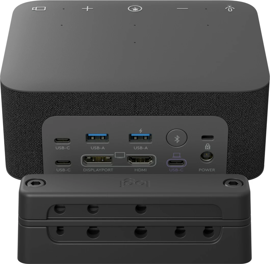 Sistem za video konference Logi Dock Focus Room Kit Logitech, 4K Ultra HD, 90 fps, 5x, grafit
