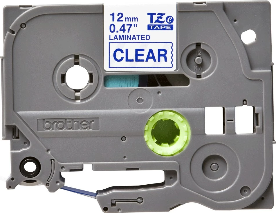Laminiran trak za etikete Brother TZE-133, 12 mm, 8 m, bel s modrim tiskom