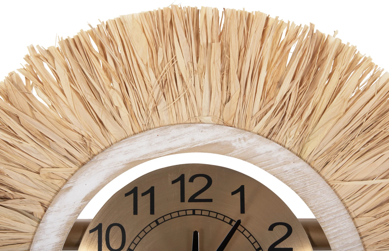 Stenska ura FH4200 kovina in rafija vlakna v zemeljskih tonih 100x49Hcm