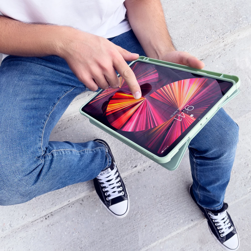 Ovitek za tablico z stojalom Hurtel za iPad Pro 12,9'' (2021/2020), zelen