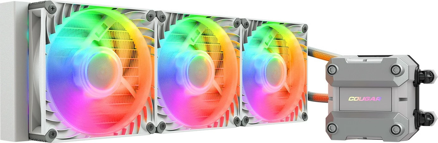 Vodni hladilnik za procesor Cougar Poseidon Ultra 360, ARGB, bel
