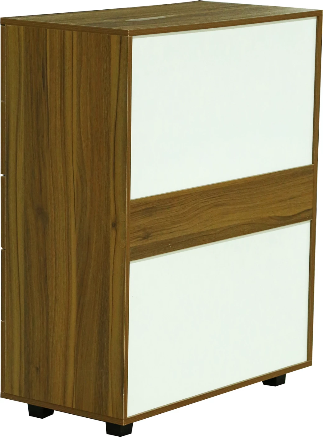 Melaminska komoda THORG FH8995.02 s 5 predali v barvi oreha 80Χ40Χ100H cm