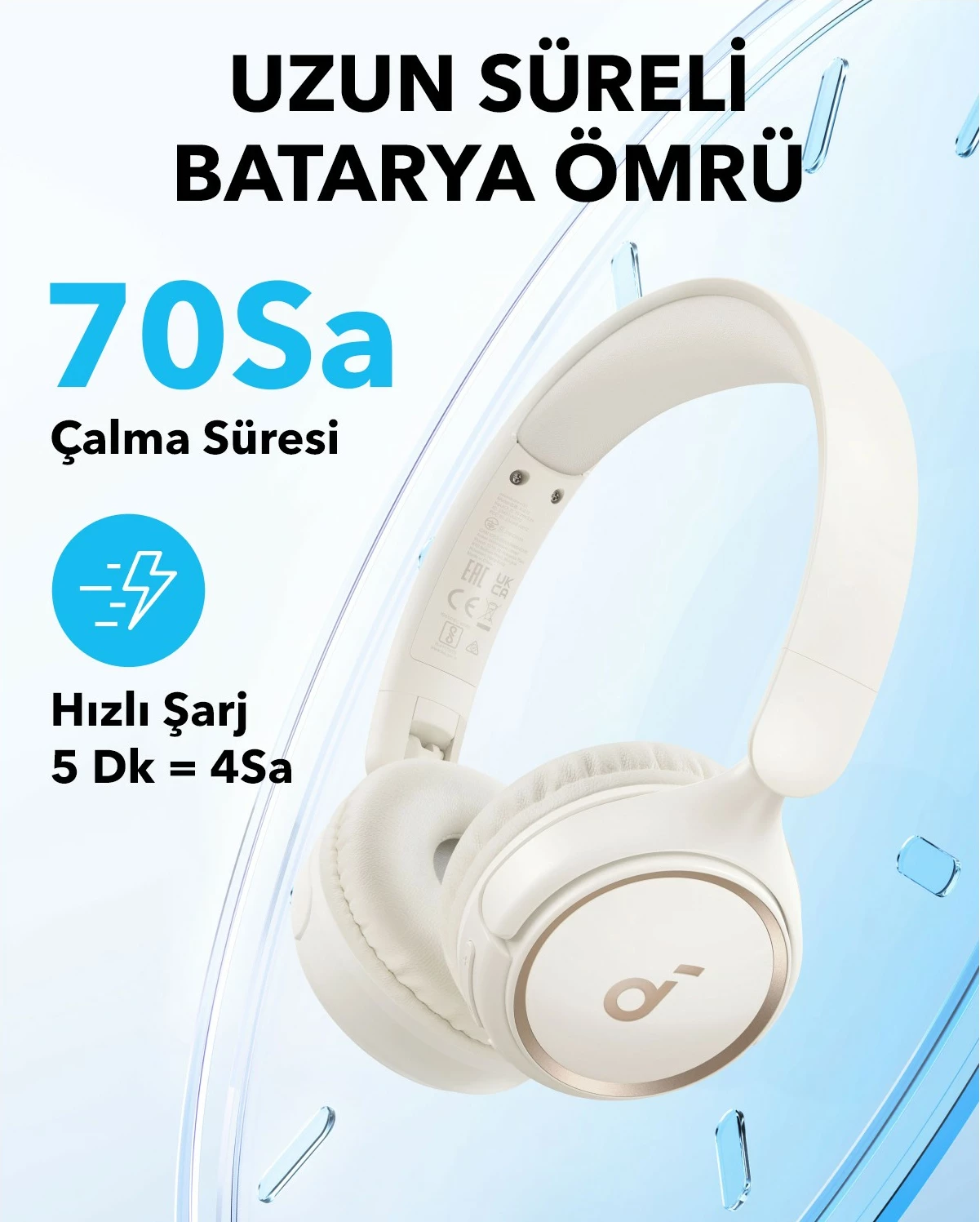 Brezžične slušalke Anker Soundcore H30i, Bluetooth, bele